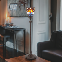Tiffany Tischfluter Table Lamp &quot; Up &quot; Table 25 5/8in High Patinized Art ... - $210.10
