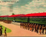 Vtg 1940s Postcard Camp Claiborne LA Troops Arriving To Camp 1943 Postma... - $6.88