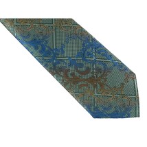 Men's Stacy Adams Tie and Hankie Set Fancy Woven Silky Satin #SAT67 Teal image 3