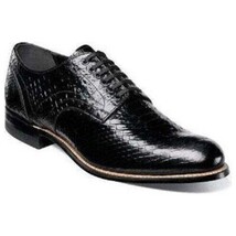 Mens Madison Anaconda Print Leather Stacy Adams Shoes Black 00055-001 image 4