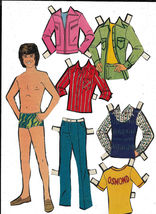 Scarce Cut Swedish Donny Osmond Paper Dolls Set From Vintage Fan Magazine - £19.65 GBP