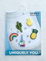 Crocs Shoe Sandal Clog Food Jibbitz Charms Unicorn Rainbow Cactus Fruit - 5 Pack - £10.51 GBP