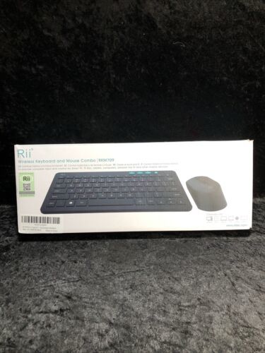 Rii RKM709 2.4 Gigahertz Ultra-Slim Wireless Keyboard and Mouse Combo, - $24.74
