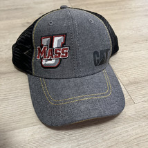 Umass Amherst Minutemen CAT Adjustable Mesh Hat NWT Gray Black NCAA - $19.80