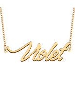 Violet Name Necklace for Best Friend Family Member Birthday Christmas Gift - $15.99