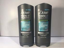 Lot of 2, Dove Men Care Blue Eucalyptus + Birch Body &amp; Face Wash, 13.5 oz Each - $12.98