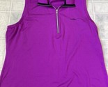 Lauren Ralph Lauren Golf Polo Sleeveless 1/4 Zip Purple Medium Women&#39;s - $25.06