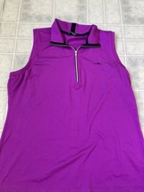 Lauren Ralph Lauren Golf Polo Sleeveless 1/4 Zip Purple Medium Women&#39;s - £19.70 GBP