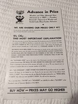 SCOTCH WOOLEN MILLS  (30&#39;s?) NRA/Roosevelt Cardboard Advertising 17 x 10 - $14.84