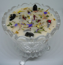 Light Vanilla Crystal Sugar/Trinket Bowl Ring Pendant Treasure Candle - £22.45 GBP