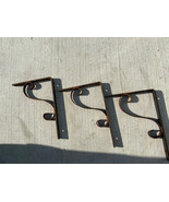 PAIR ( 2 ) VINTAGE WROUGHT IRON SHELF BRACKETS CIRCA 1950&#39;S 16.25”x11.25” - €146,14 EUR