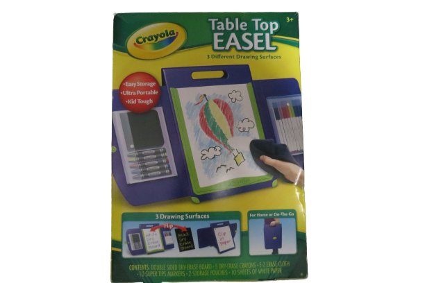 Crayola Table Top Easel Art Set Home Or On The Go Complete 3 Drawing Surfaces - $19.75