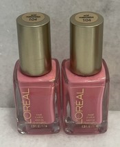 2 L&#39;oreal Nail Polish Color - 104 Acid Watermelon - 0.39 oz Rare HTF - $24.75