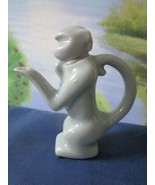 Chinese Vintage Monochrome Celadon Green Monkey Shape Tea Pot Bombay - $45.53