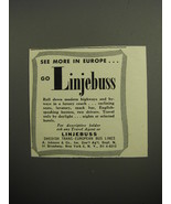 1952 Linjebuss Swedish Trans-European Bus Lines Ad - See more in Europe - £14.55 GBP