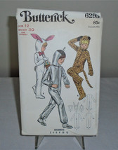 Butterick 6295 Halloween Pattern Girls Size 12 Uncut Leopard Bunny Spaceman - £7.82 GBP