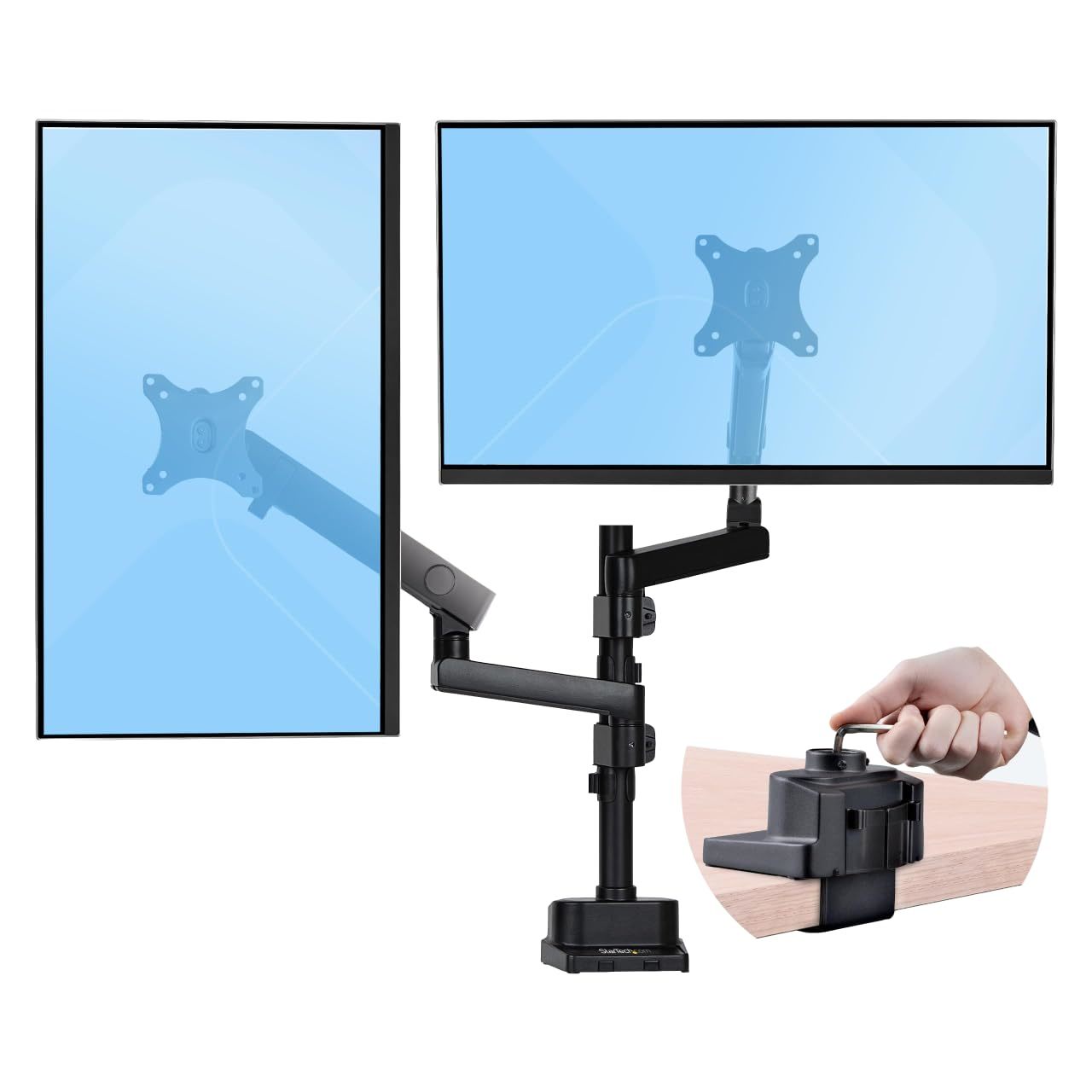 StarTech.com Desk Mount Dual Monitor Arm, Height Adjustable Mount for 2X... - $275.06