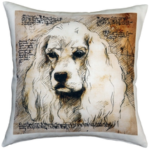 American Cocker Spaniel 17x17 Dog Pillow, Complete with Pillow Insert - £41.27 GBP