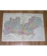 1891 ANTIQUE MAP OF NORTHERN ITALY LOMBARDY MILAN VENICE - £16.27 GBP