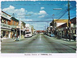 Postcard Business District Timmins Ontario - $3.58