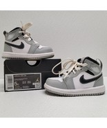 Toddler Air Jordan 1 Mid Athletic Shoes Light Smoke Grey 640735 078 - Si... - £25.78 GBP