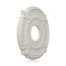 2 Pack White Home Lighting Ceiling Medallions Molded Plastic, 13&quot; Od X 3-1/2&quot;Id  - £38.26 GBP