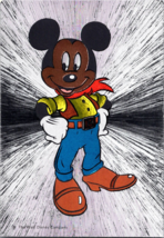 Vtg Postcard, Mickey Mouse, The Walt Disney Company, Metallic, Continental - £5.16 GBP