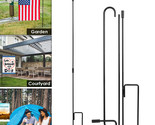 Garden Metal Iron Flag Pole Stand Banner Holder Stake For 12&quot;x18&quot; Flag Y... - $26.99