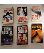Michael Crichton Paperbacks 6 Book Lot Jurrass Park Lost World Disclosur... - £10.38 GBP