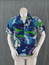 Vintage Hawaiian Shirt - Psychedelic Surfers by Platts Surfriders - Men&#39;s M - £74.27 GBP