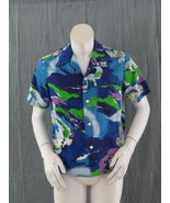 Vintage Hawaiian Shirt - Psychedelic Surfers by Platts Surfriders - Men&#39;s M - £76.30 GBP
