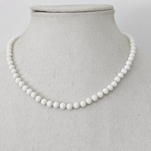MONET Vintage White Small Beaded Necklace 18" - $21.77