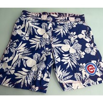 Chicago Cubs Swimming Shorts Trunks Floral Hawaiian MLB Baseball Blue Medium M - $9.87