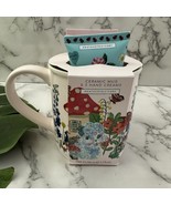 Nathalie Lete Ceramic Mug Lotion Set New Pink Mushroom Poodle Floral Hea... - €33,29 EUR