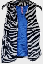 Zebra Print Faux Fur Vest Girl&#39;s/Woman&#39;s By Knit Works - £11.00 GBP