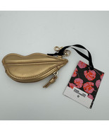 New Gold DVF Diane Von Furstenberg Target Lips Coin Pouch Purse Wallet 2... - $267.12 MXN
