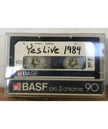 Vtg BASF Pro II Chrome 90 Yes LIVE 1984 Bootleg Audio Music Cassette Tape - £99.79 GBP