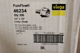 Viega - PEX Crimp Closet Adapter - 1/2&quot; Crimp x 1/2&quot; Closet - Brass ( 20... - £312.90 GBP