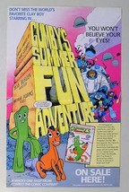 Original 1987 Gumby promo poster! Comico Claymation TV cartoon comic book pin-up - £27.30 GBP