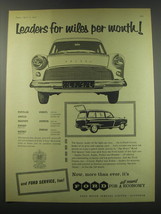 1957 Ford Squire and Consul Ad - Leaders for miles per month - £14.50 GBP