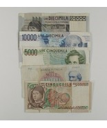 Italy 5-Notes Currency Set 1,000 to 10,000 Lire - $1,097.64 MXN