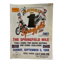 Vintage 1989 Springfield Mile Camel Pro Grand National Motorcycle Racing Program - £13.93 GBP