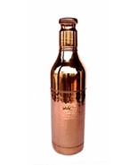 Pure Copper Heavy Gauge Leak Proof Wine Bottle Shape Water Bottle Ayurve... - $863.67 MXN