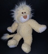 Yellow Lion Lovey Plush 15&quot; Stuffed Animal Toy Nubby VTG Look - £16.59 GBP