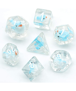 Cusdie 7-Die DND Dice, Polyhedral Dice Set Filled with Animal, for Role ... - $22.51