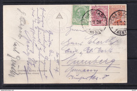 Italy 1928 Postal Card Photo to Germany Nurnberg Used 16101 - £15.65 GBP