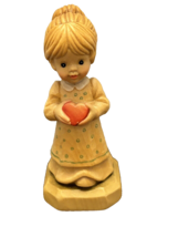 ANRI Club Sarah Kay Wood Carved Love Girl Figurine Signed 1994 Ulrich Be... - $26.98