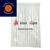 EricX Light Long Life Fiberglass Replacement Wicks for 0.5X9.8 inch, White  - £14.76 GBP