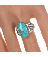 sz12 Alvin Monte Navajo 14k/Sterling turquoise ring - $519.75