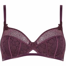$98 TRIUMPH Idealist Essence PURPLE Jacquard Lace BRA ( 32 C ) FREE SHIP... - $43.94